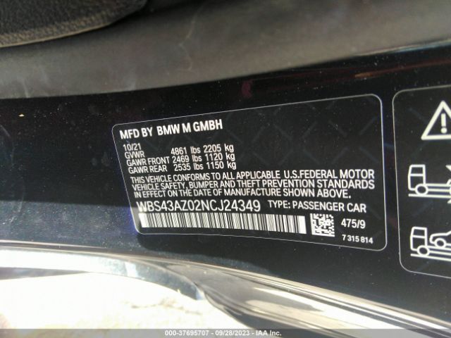 2022 BMW M4 WBS43AZ02NCJ24349 Photo 8