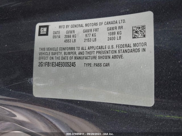 Chevrolet CAMARO LT 2014 2G1FB1E34E9305245 Image 9