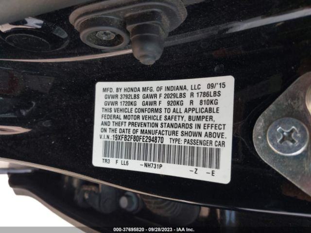 19XFB2F80FE294870 Honda Civic Sedan Ex