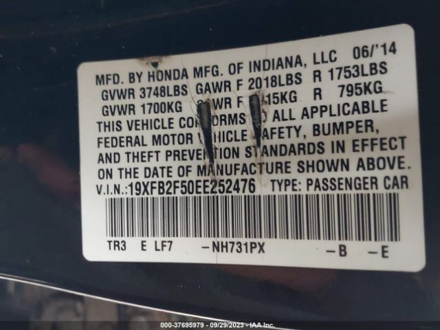 19XFB2F50EE252476 Honda Civic Sedan Lx