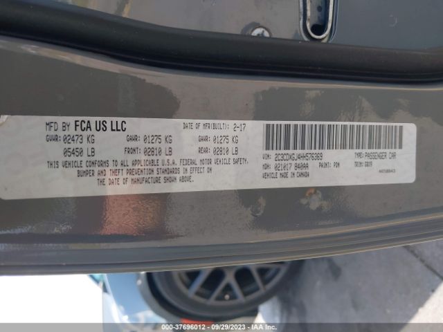 2C3CDXGJ4HH576369 Dodge Charger R/t Scat Pack Rwd
