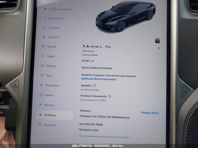 Tesla Model S 100d/p100d/performance 2019 5YJSA1E47KF347644 Image 7