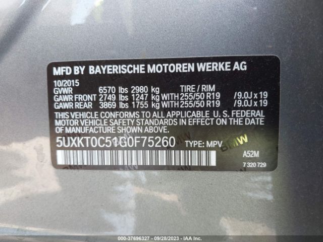 5UXKT0C51G0F75260 BMW X5 Edrive Xdrive40e