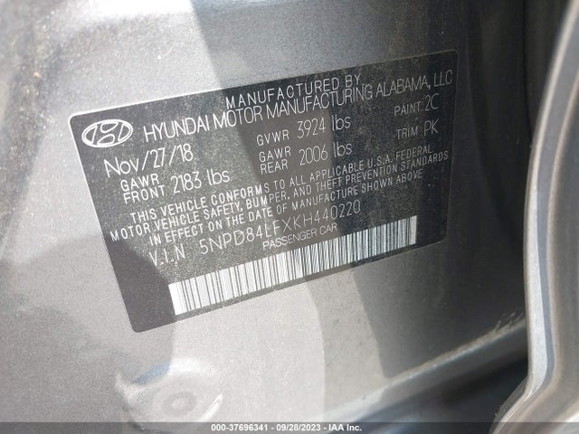 Hyundai ELANTRA SEL 2019 5NPD84LFXKH440220 Image 9