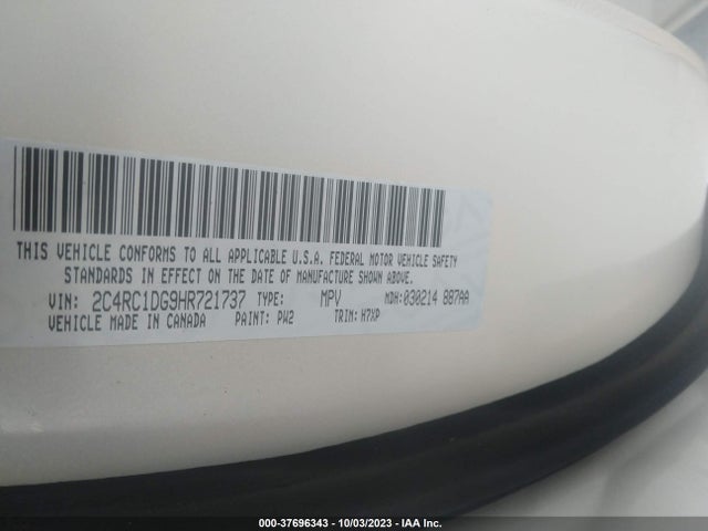 Chrysler Pacifica Touring 2017 2C4RC1DG9HR721737 Image 9