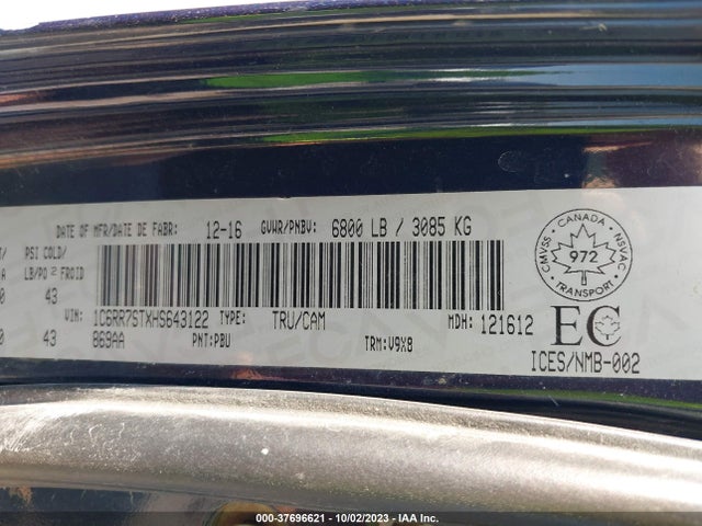 1C6RR7STXHS643122 RAM 1500 St