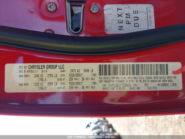 Dodge Journey Sxt 2015 3C4PDCBG1FT525076 Image 9