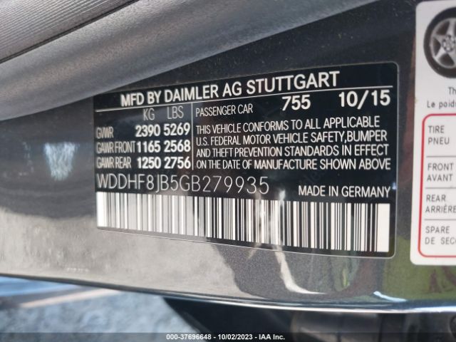 2016 MERCEDES-BENZ E-CLASS WDDHF8JB5GB279935 Photo 8