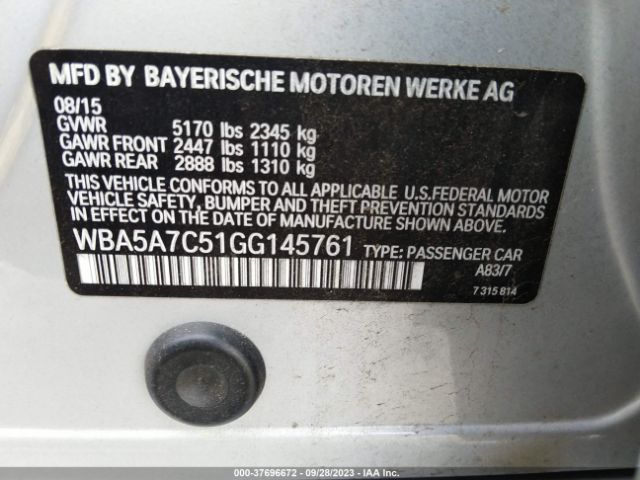 2016 BMW 528I WBA5A7C51GG145761 Photo 8