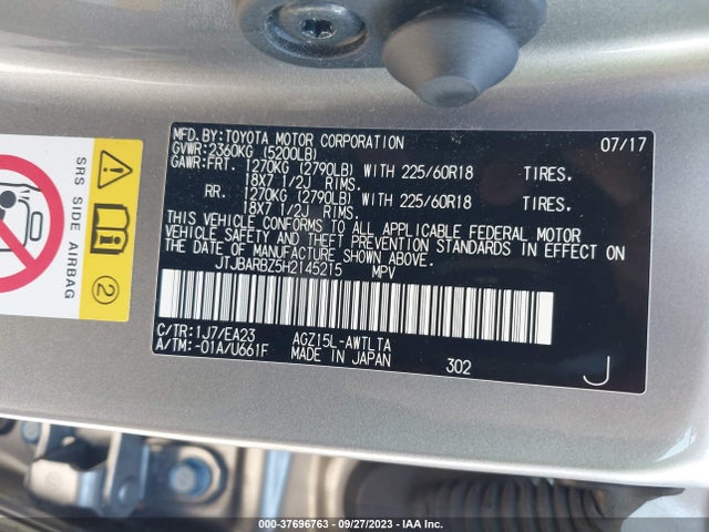 JTJBARBZ5H2145215 Lexus Nx Nx Turbo