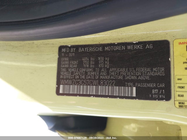 2012 MINI COOPER COUNTRYMAN WMWZC3C57CWL83022 Photo 8