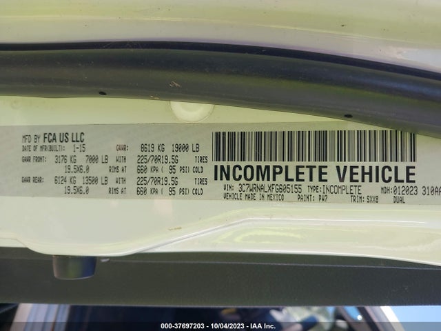2015 Ram 5500, VIN: 3C7WRNALXFG605155