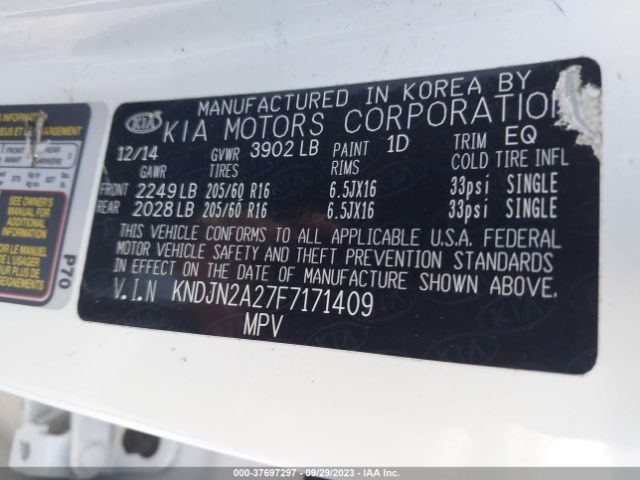 KNDJN2A27F7171409 KIA Soul Base