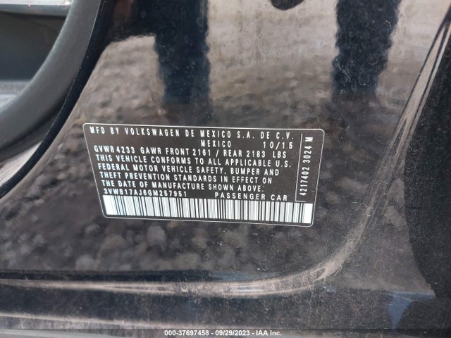 3VWB17AJ6GM257951 Volkswagen Jetta Sedan 1.8t Sport