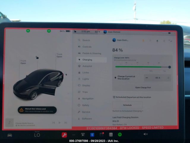 5YJ3E1EB6KF384384 Tesla Model 3 Long Range/performance