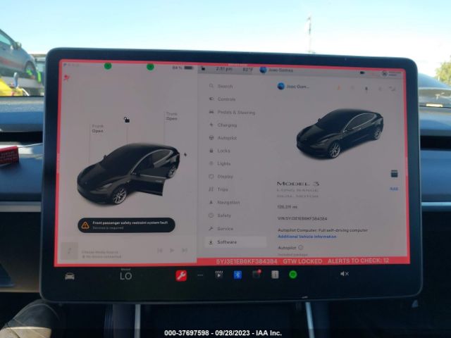 5YJ3E1EB6KF384384 Tesla Model 3 Long Range/performance