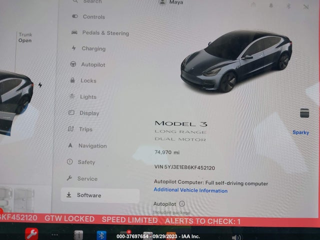 Tesla Model 3 Long Range/performance 2019 5YJ3E1EB6KF452120 Image 7