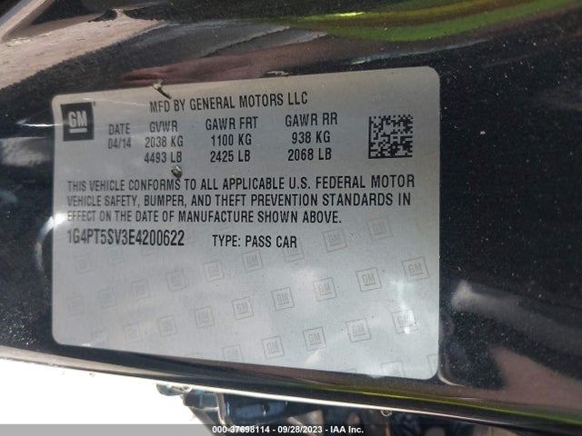Buick Verano Premium Group 2014 1G4PT5SV3E4200622 Image 9