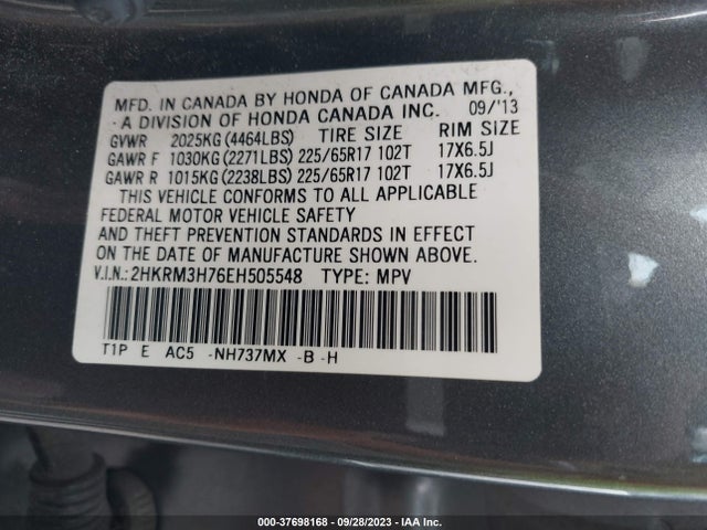 Honda k24z7 2014 2HKRM3H76EH505548 Image 23