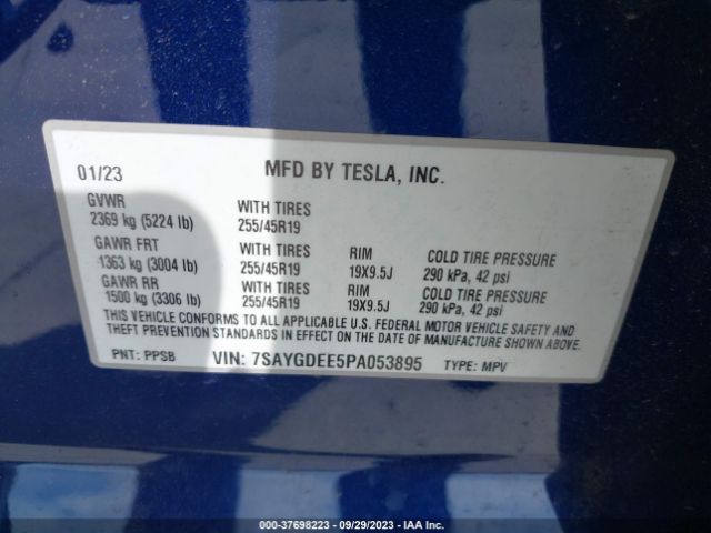 7SAYGDEE5PA053895 Tesla Model Y Long Range