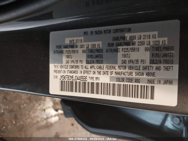 Mazda Cx-5 Touring 2018 JM3KFBCM5J0446686 Image 9