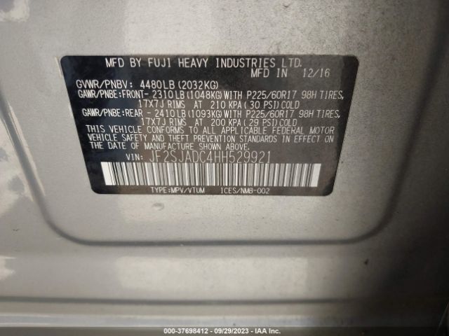 JF2SJADC4HH529921 Subaru Forester Premium