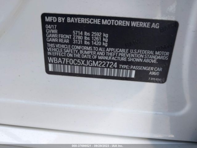 WBA7F0C5XJGM22724 BMW 7 Series 750i