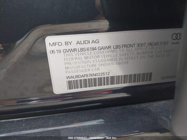 2019 AUDI A8 WAU8DAF87KN022512 Photo 8