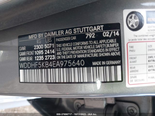 WDDHF5KB4EA975640 Mercedes-Benz E-class E 350