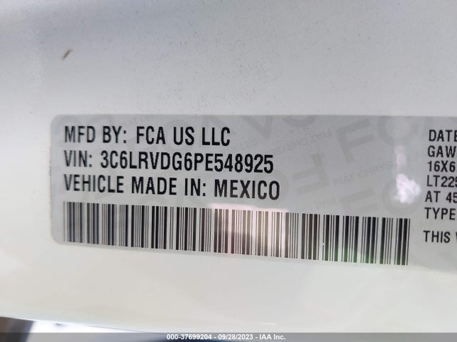 3C6LRVDG6PE548925 RAM Promaster Cargo Van