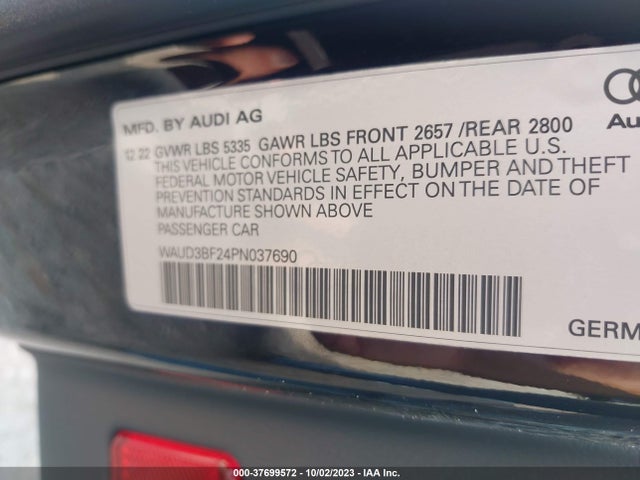 WAUD3BF24PN037690 Audi A6 Sedan Premium