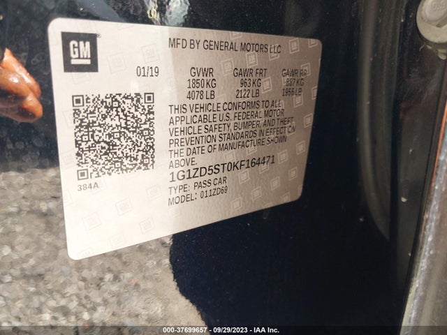 Chevrolet MALIBU LT 2019 1G1ZD5ST0KF164471 Image 9