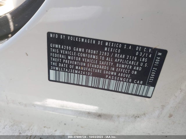 3VWLL7AJ3EM424102 Volkswagen Jetta Sedan Tdi W/premium