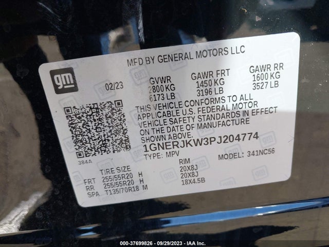 Chevrolet Traverse Rs 2023 1GNERJKW3PJ204774 Image 9