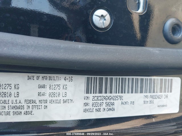 Dodge Challenger Sxt 2016 2C3CDZAGXGH225781 Image 9