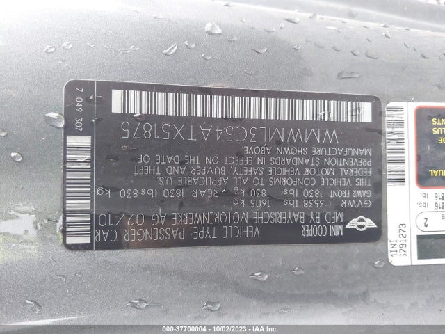 2010 MINI COOPER CLUBMAN WMWML3C54ATX51875 Photo 8