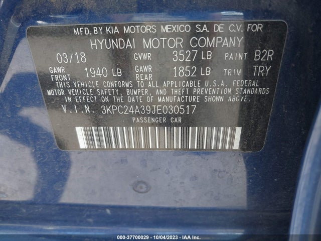Hyundai Accent Sel 2018 3KPC24A39JE030517 Image 9