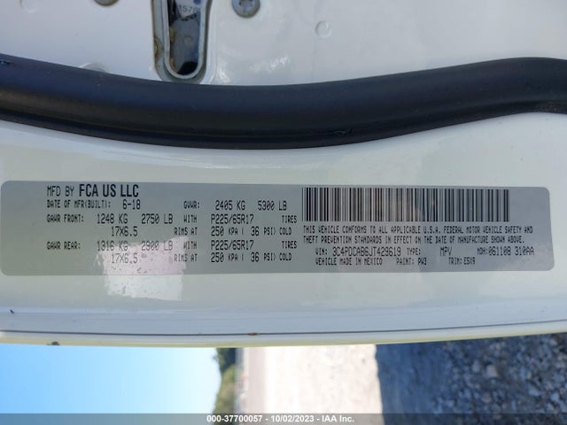 Dodge JOURNEY SE 2018 3C4PDCAB6JT429619 Image 9