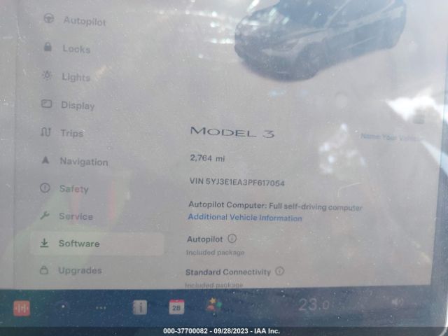 5YJ3E1EA3PF617054 Tesla MODEL 3