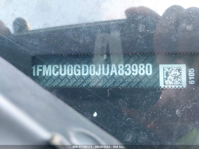 2018 FORD ESCAPE SE VIN: 1FMCU0GD0JUA83980