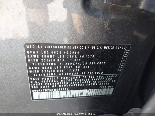 3VVPX7B25NM058967 Volkswagen TAOS SE