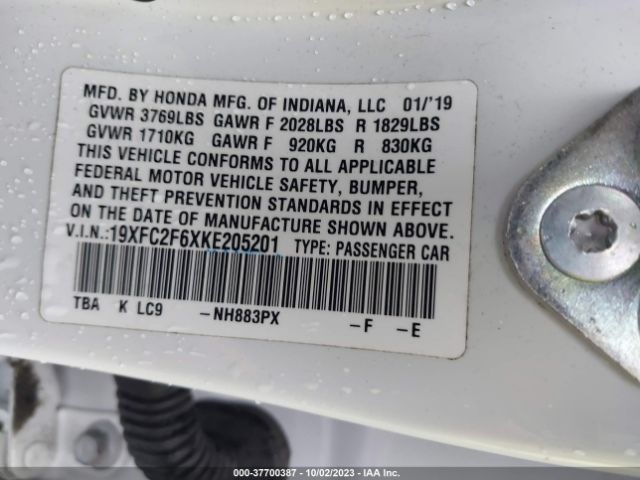 19XFC2F6XKE205201 Honda Civic Sedan Lx