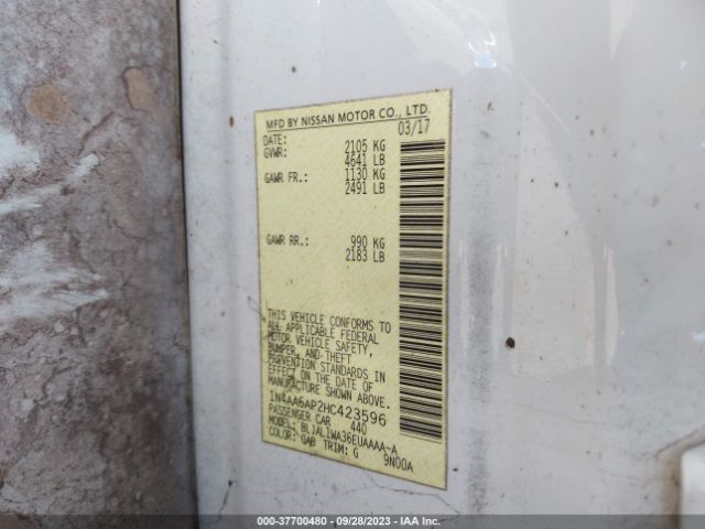 1N4AA6AP2HC423596 Nissan Maxima Sr