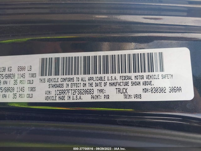 1C6RR7FT2FS620683 RAM 1500 Express