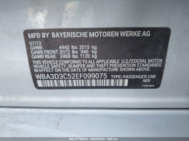 WBA3D3C52EF099075 BMW 3 Series 328d
