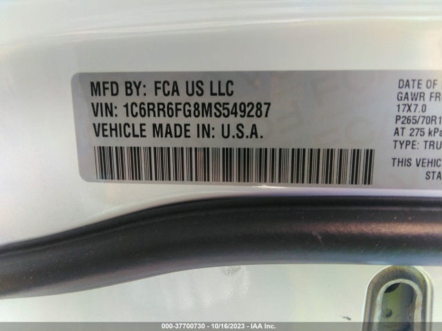 RAM 1500 Classic Tradesman 2021 1C6RR6FG8MS549287 Image 9