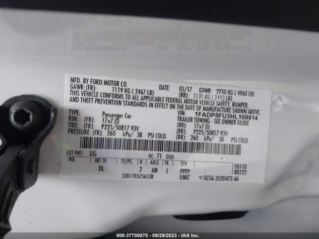 1FADP5FU3HL109914 Ford C-max Energi Titanium