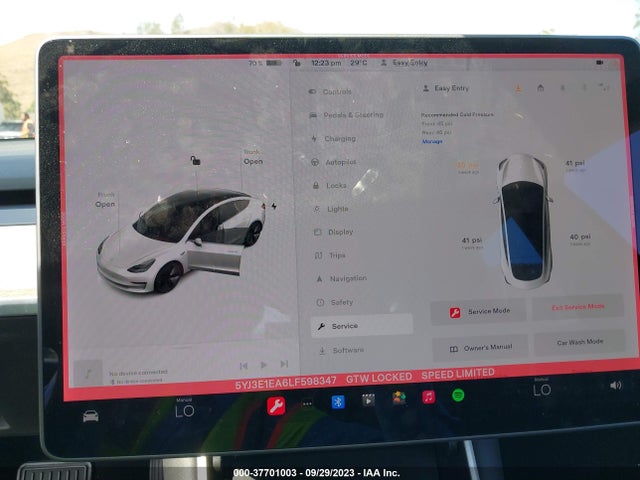 2020 Tesla 3, VIN: 5YJ3E1EA6LF598347