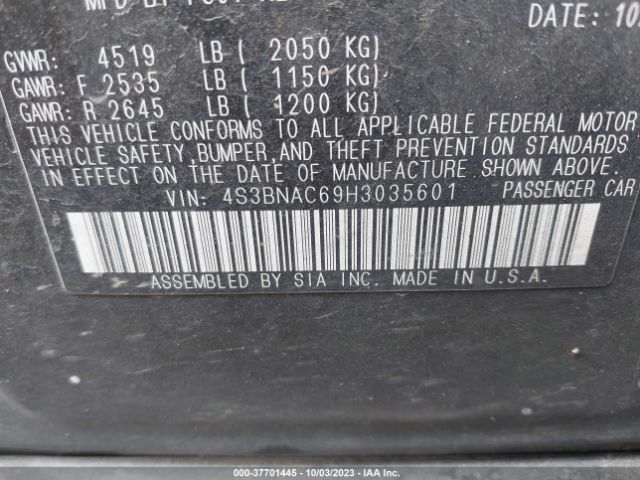 4S3BNAC69H3035601 Subaru Legacy Premium