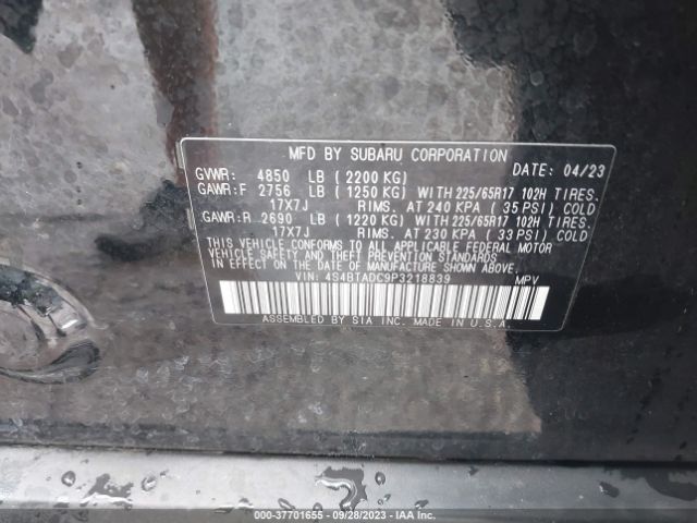 4S4BTADC9P3218839 Subaru Outback Premium